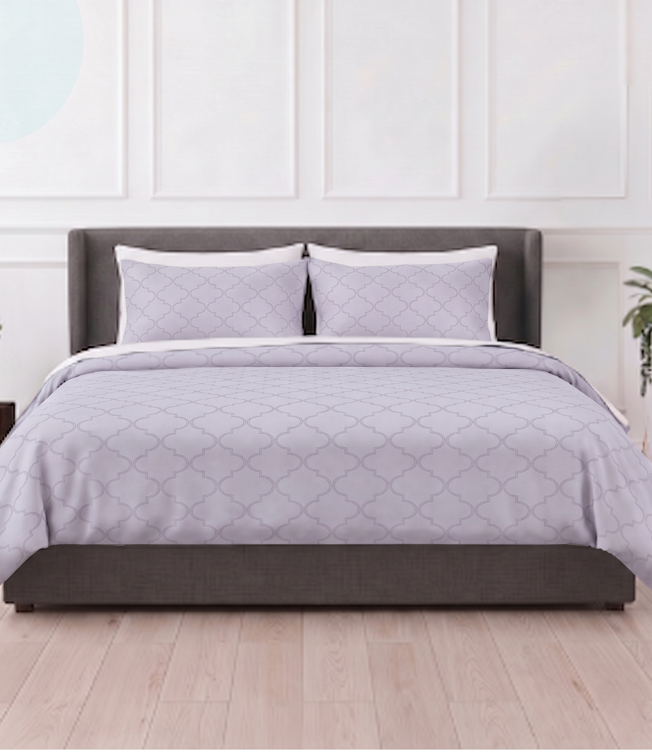 Mayra Silver Grey King Size Cotton Bedsheet – Minimal Modern Bedding