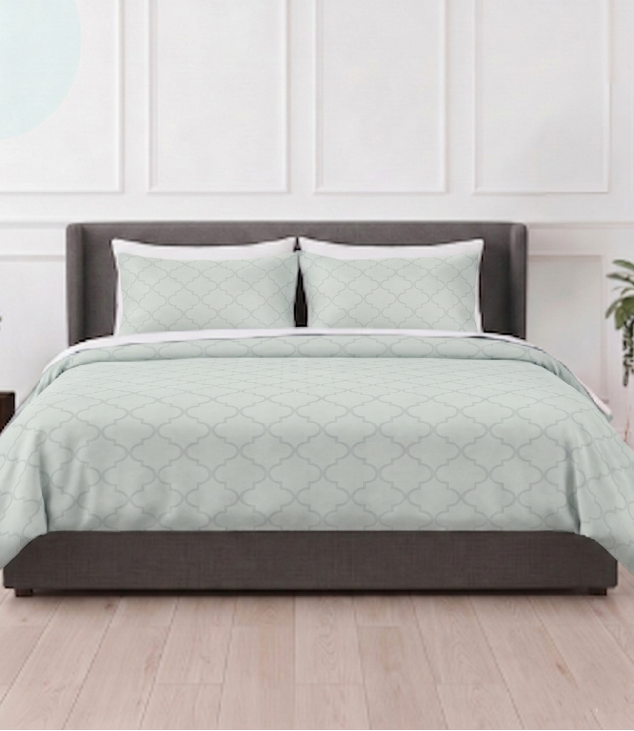 Mayra Tea Green King Size Cotton Bedsheet – Natural Fresh Bedding