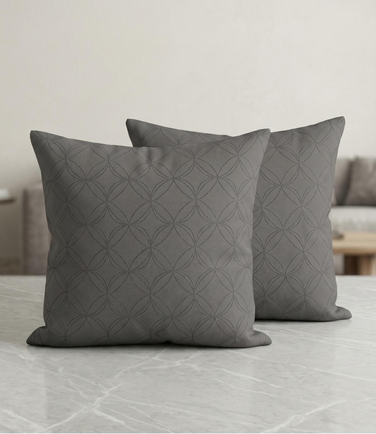 Mayra Dark Grey King Size Cotton Bedsheet – Modern Solid Bedding