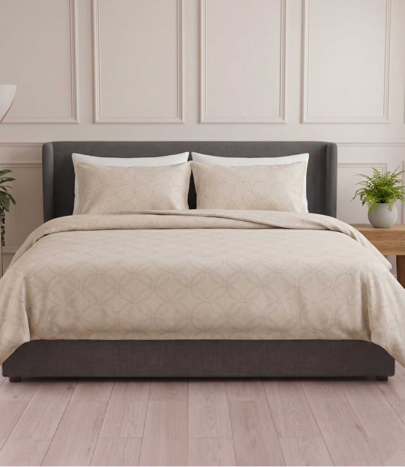Mayra Pearl White King Size Cotton Bedsheet – Clean Minimal Bedding