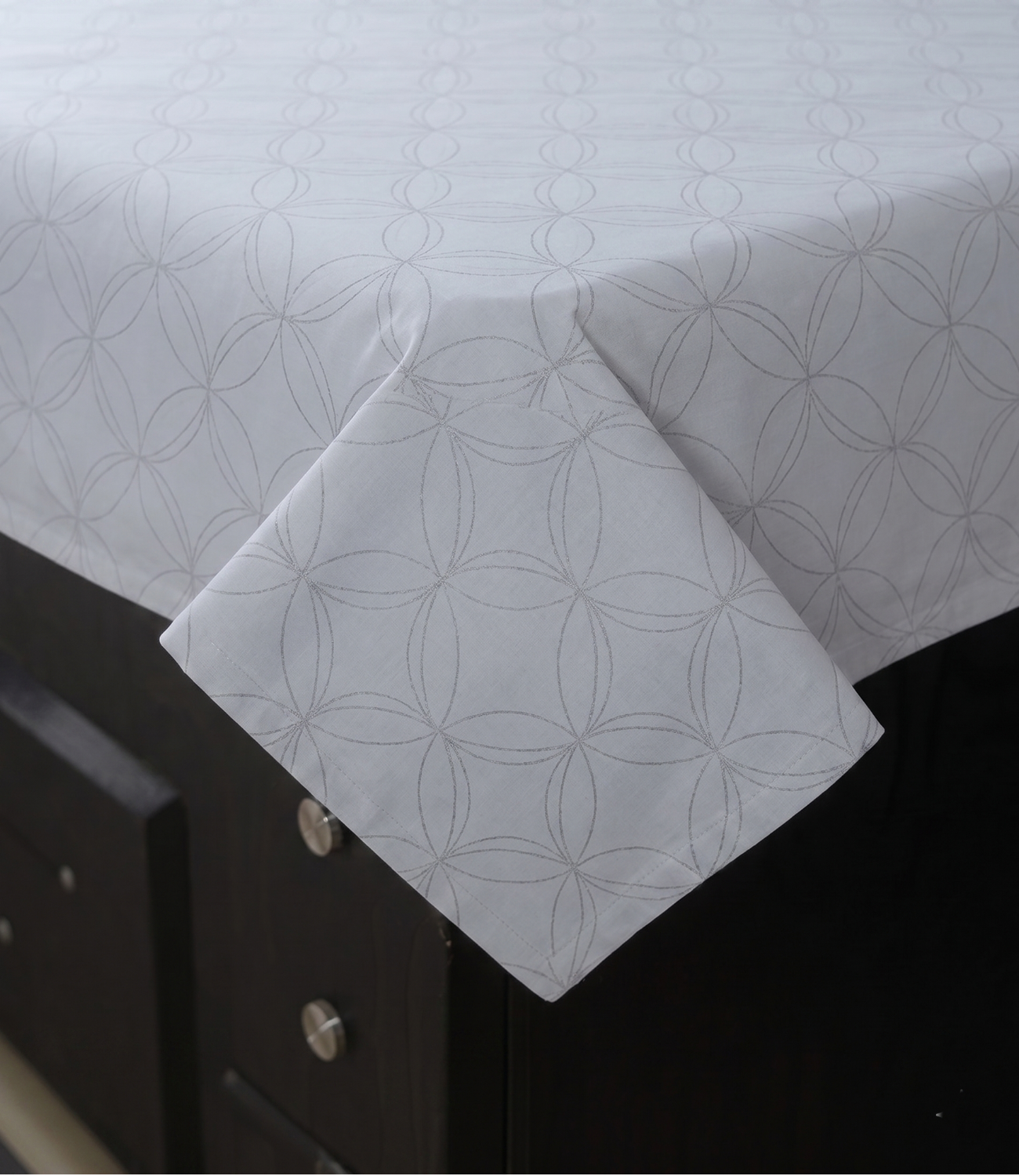 Mayra Slate Blue King Size Cotton Bedsheet – Modern Elegant Bedding