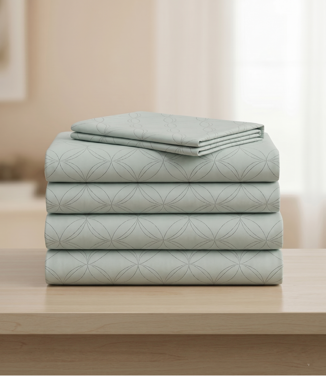 Mayra Tea Green King Size Cotton Bedsheet – Fresh Minimal Bedding