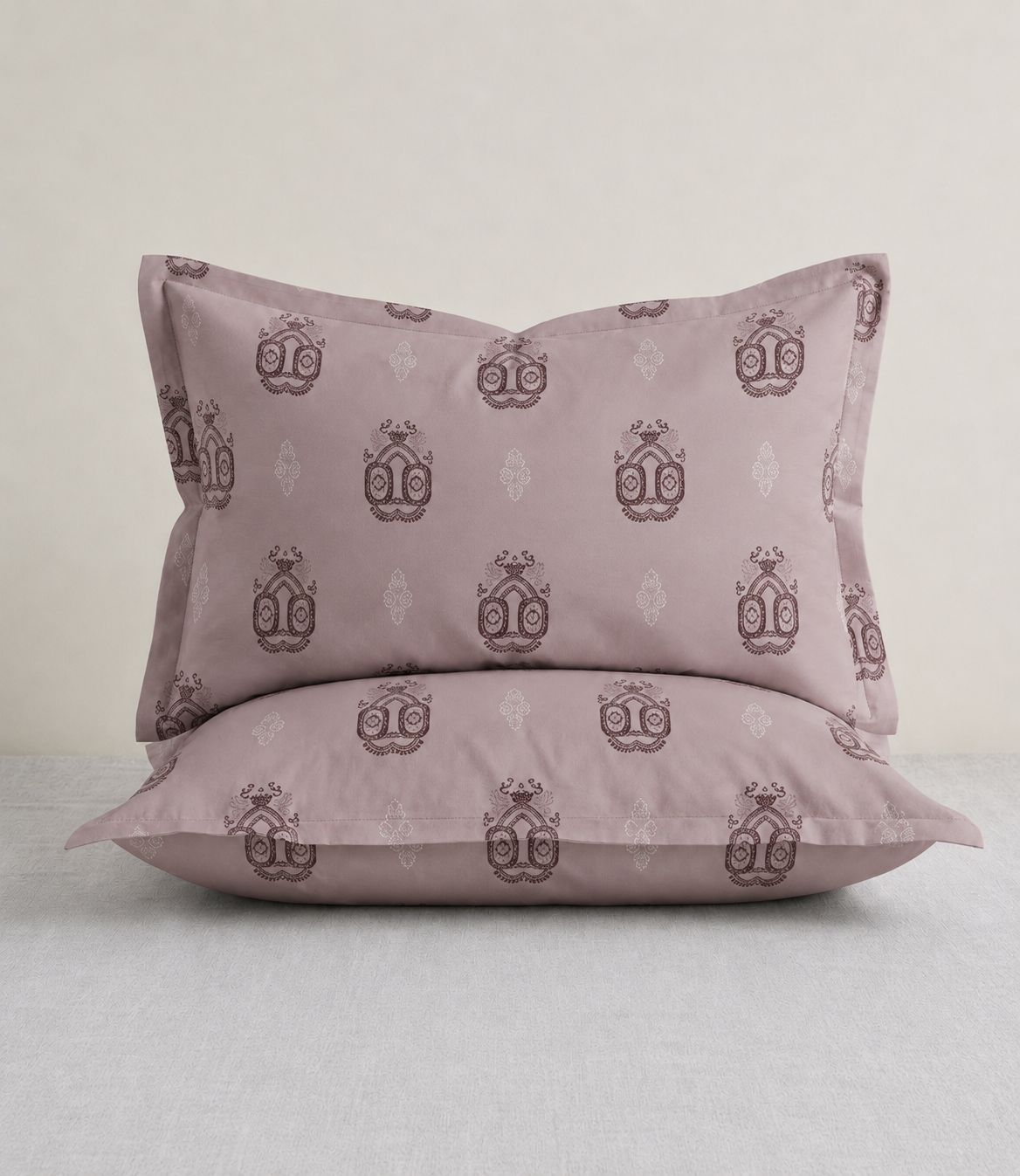 Elite Weave Dusty Rose Medallion King Size Cotton Bedsheet – Elegant Comfort & Timeless Style