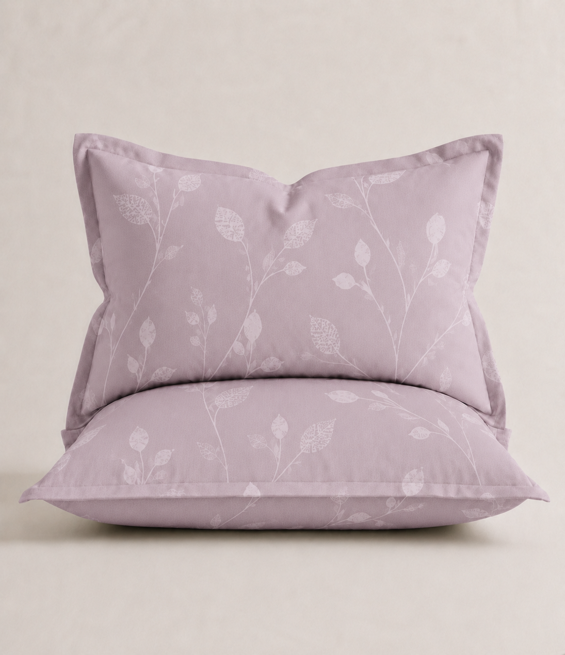 Elite Weave Blush Lavender Botanical Vine King Size Cotton Bedsheet – Delicate Elegance & Everyday Comfort