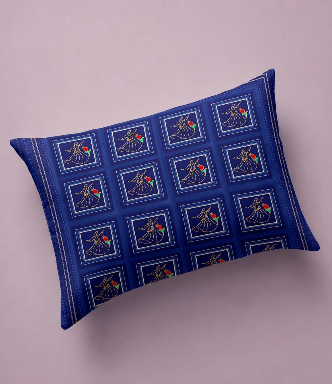 Cozy Cotton Royal Blue King Size Cotton Bedsheet – Ethnic Art Premium Comfort