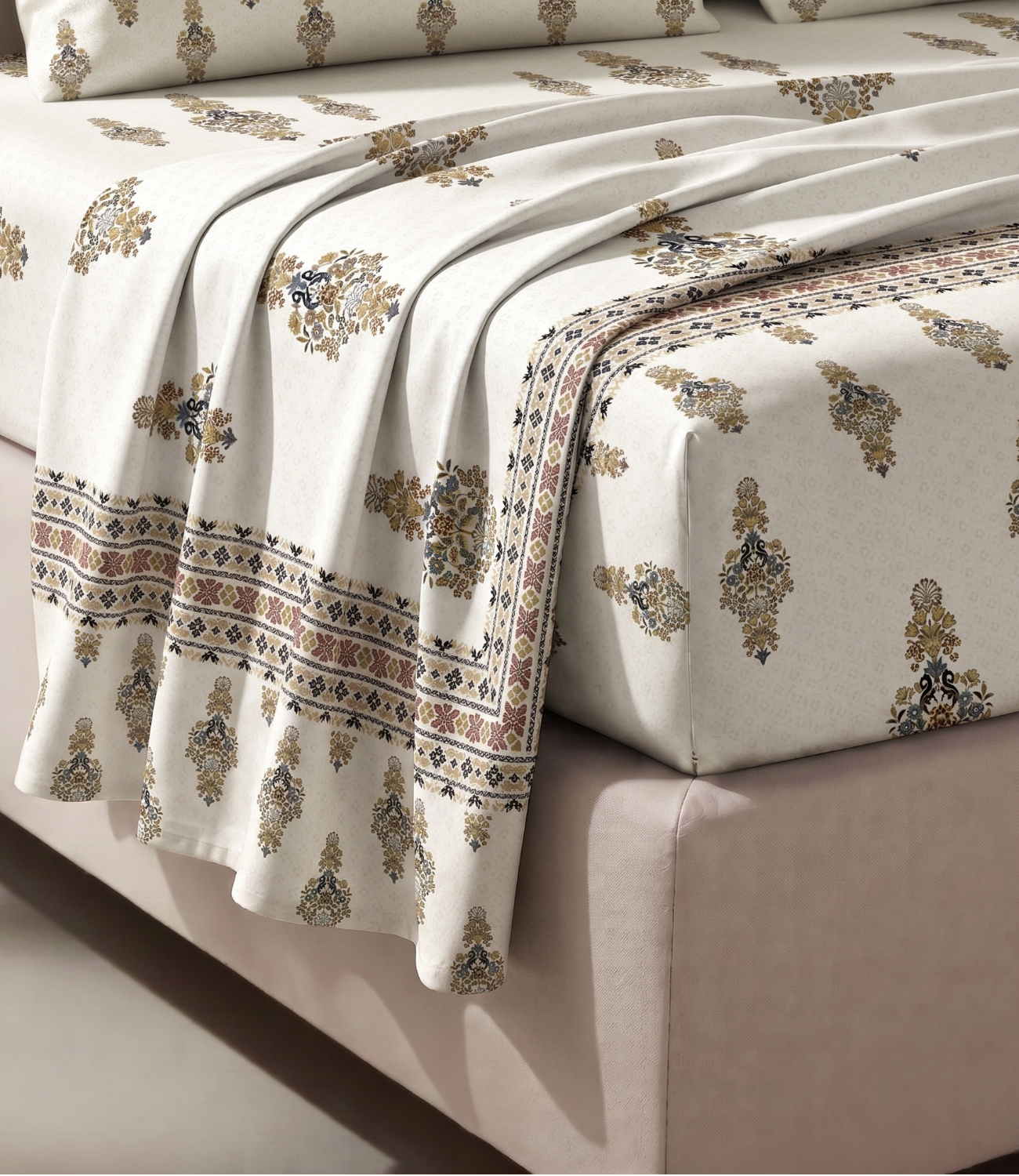 Heritage King Size Cotton Bedsheet - Pure Cotton Luxury Bed Linen