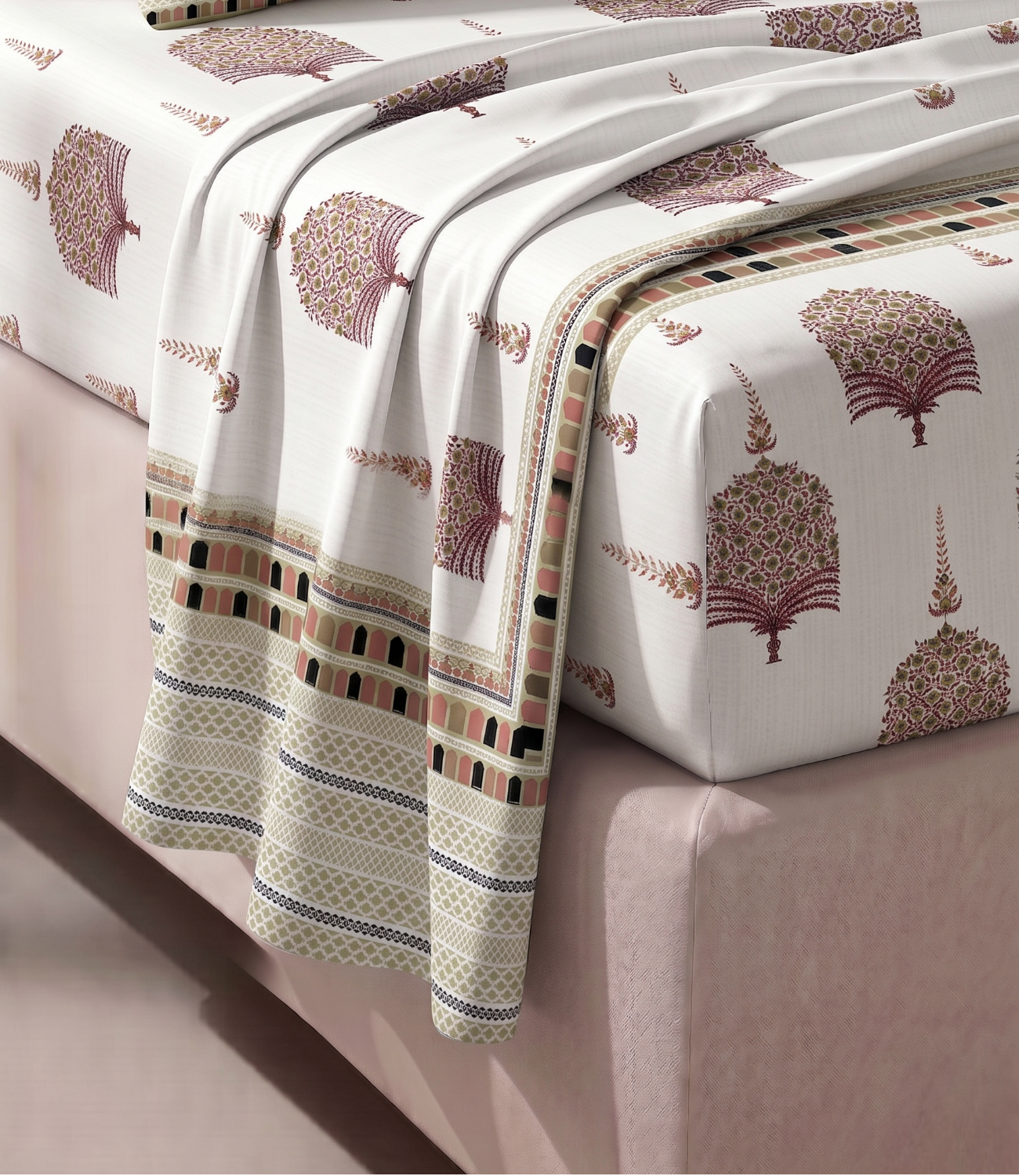 Heritage King Size Cotton Bedsheet - Luxury Pure Cotton Bed Linen