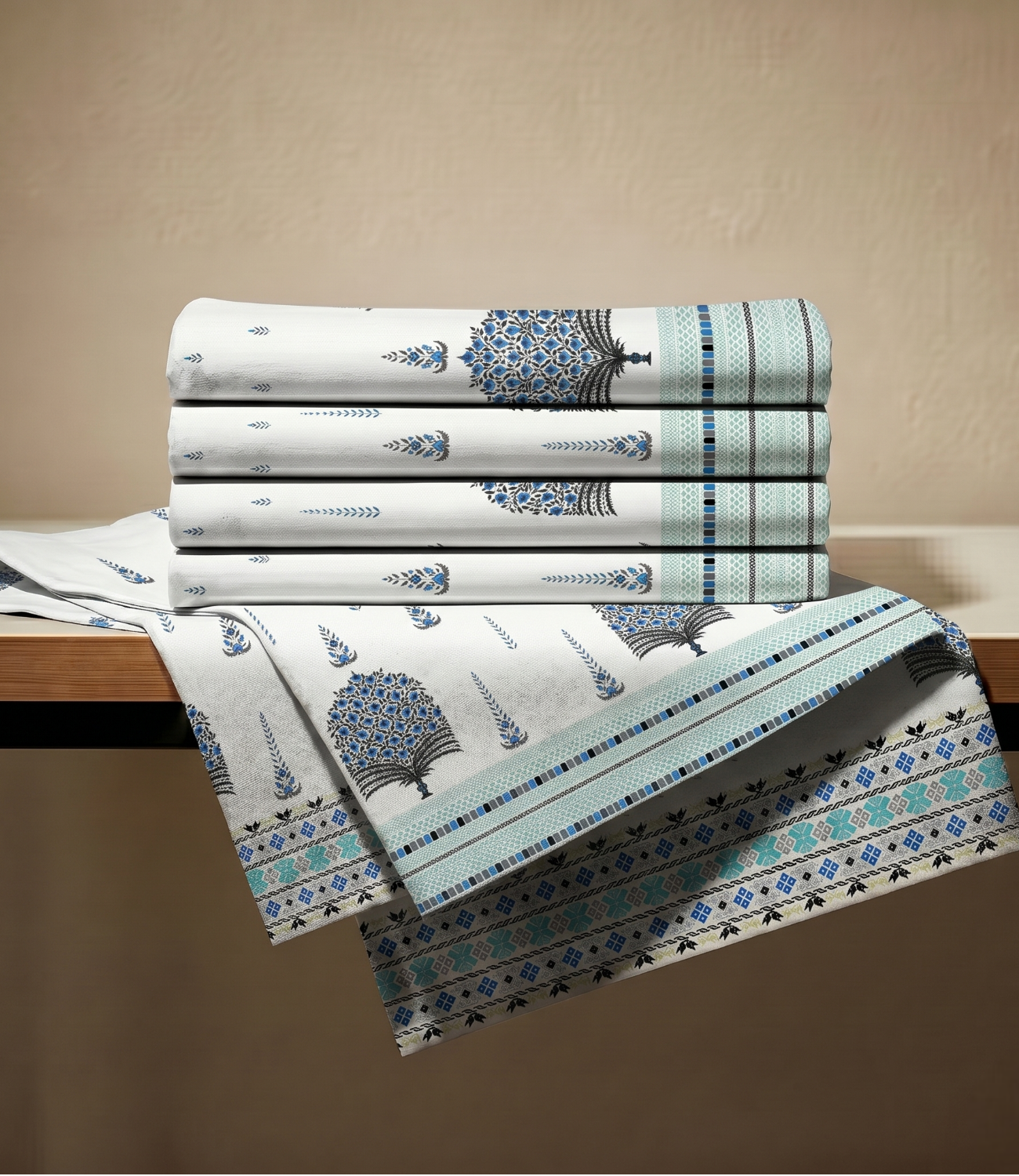 Heritage King Size Cotton Bedsheet - Premium Pure Cotton Bedding