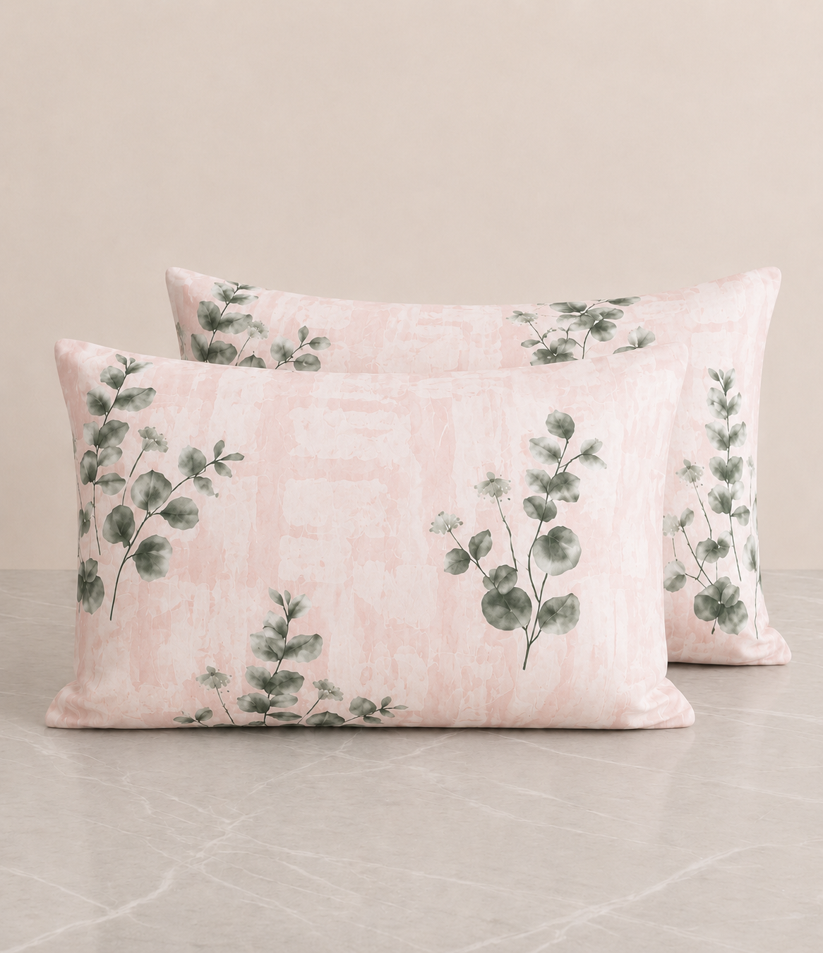 Arizona Blush Sage Eucalyptus King Size Cotton Bedsheet – Botanical Serenity