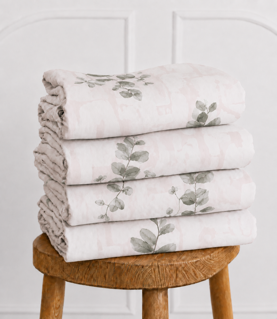 Arizona Blush Sage Eucalyptus King Size Cotton Bedsheet – Botanical Serenity