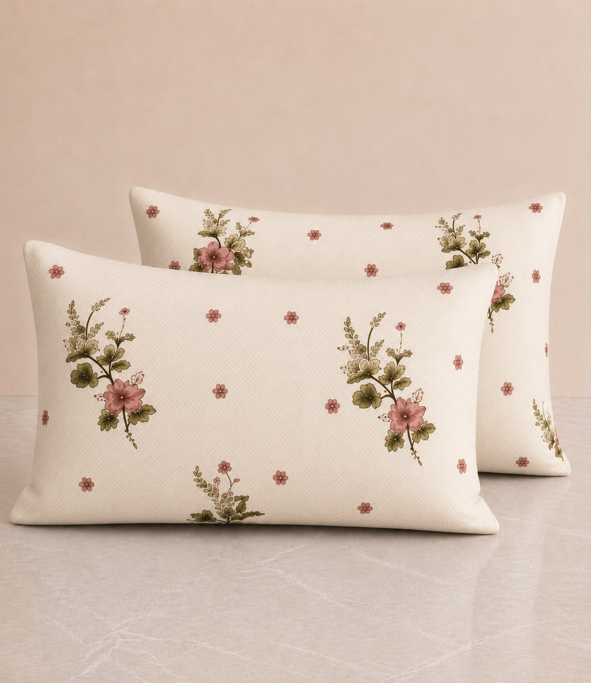 Arizona Rose Meadow King Size Cotton Bedsheet – Floral Elegance & Soft Comfort