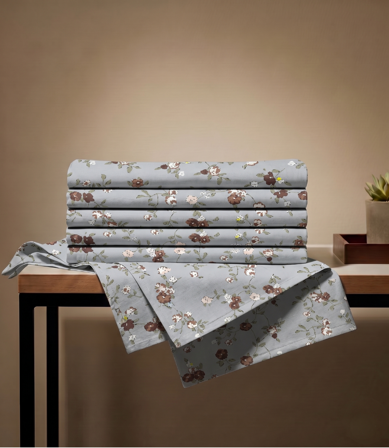 Feel Good Queen Cotton Bedsheet - Gratitude Garden Pattern | Thankful Cotton Bedding