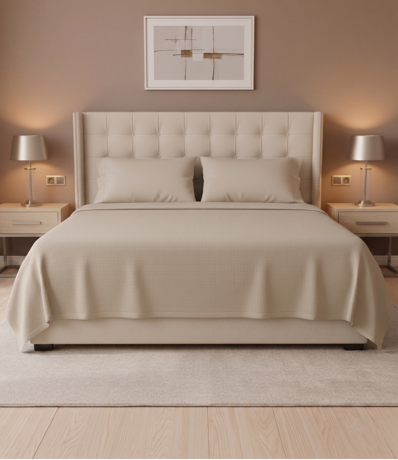 Soft Heaven Pearl White King Size Cotton Bedsheet – Minimal Luxury Bedding