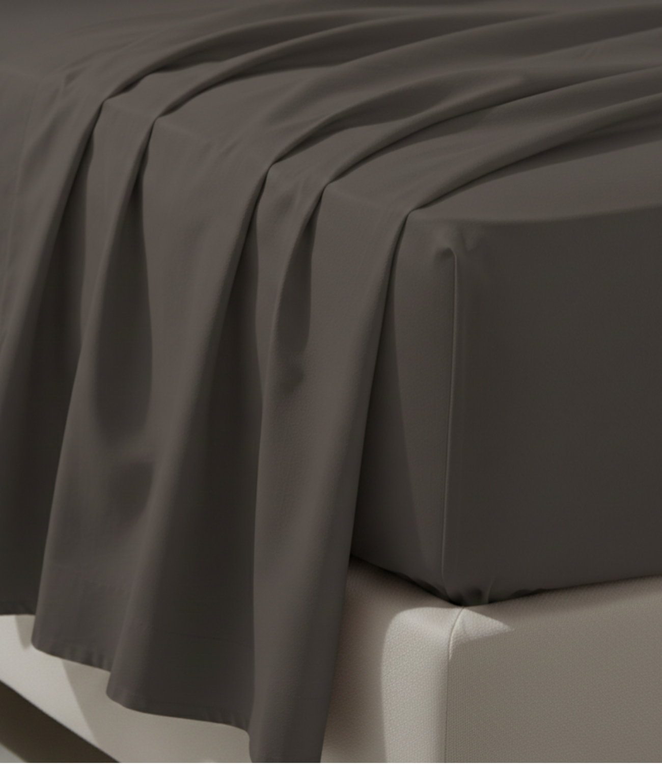 Soft Heaven Charcoal Grey King Size Cotton Bedsheet – Bold Premium Bedding