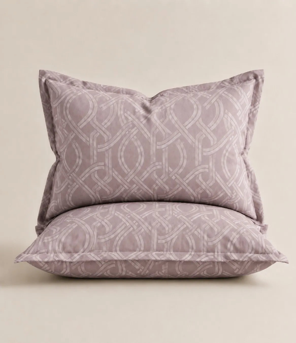Elite Weave Blush Mauve Interwoven Geometric King Size Cotton Bedsheet – Modern Elegance & Everyday Comfort