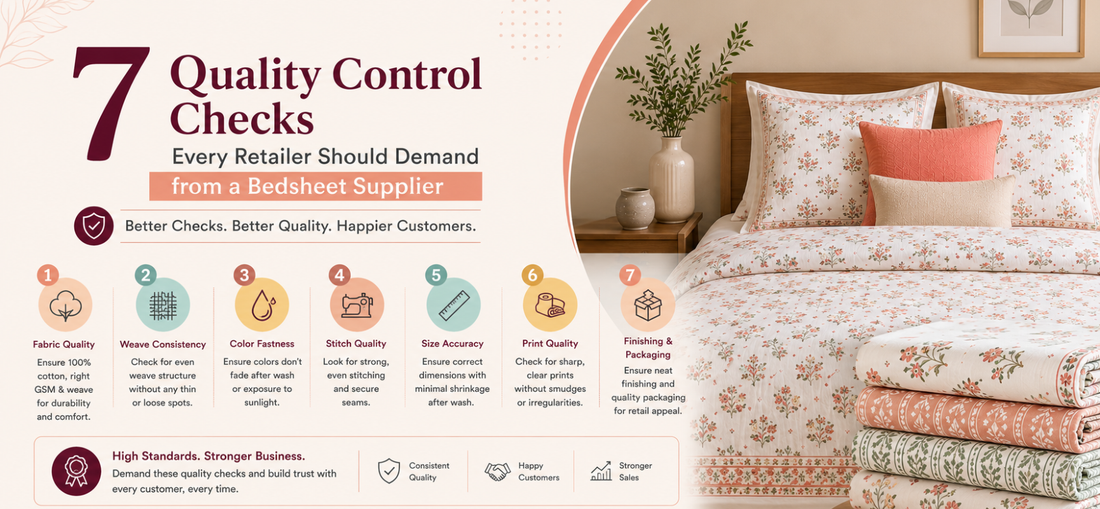 7 Quality Control Checks Every Retailer Should Demand from a Bedsheet Supplier
