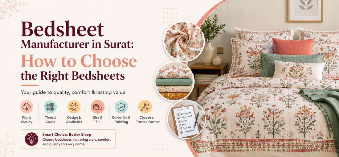 Bedsheet Manufacturer in Surat: How to Choose the Right Bedsheets