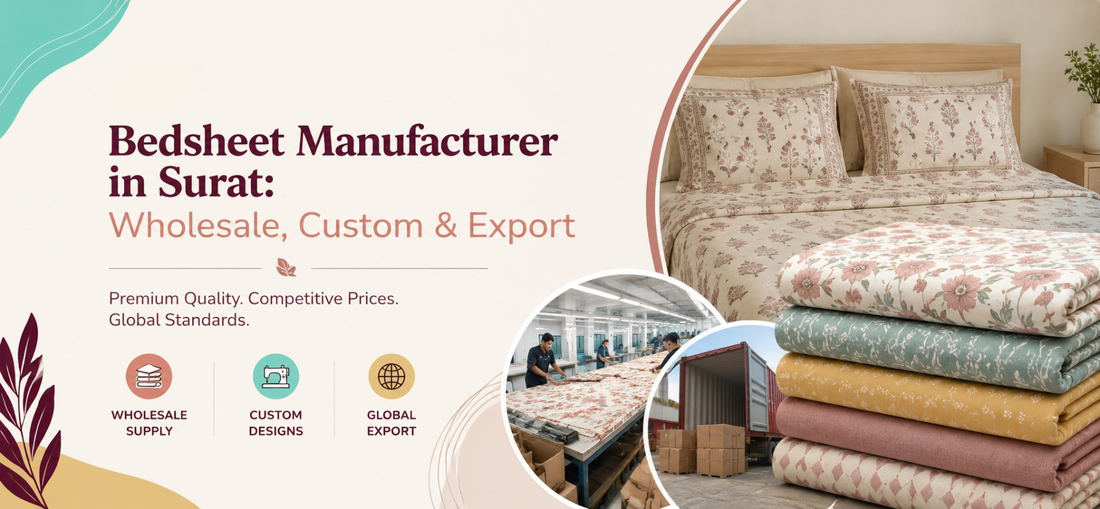 Bedsheet Manufacturer in Surat: Wholesale, Custom & Export