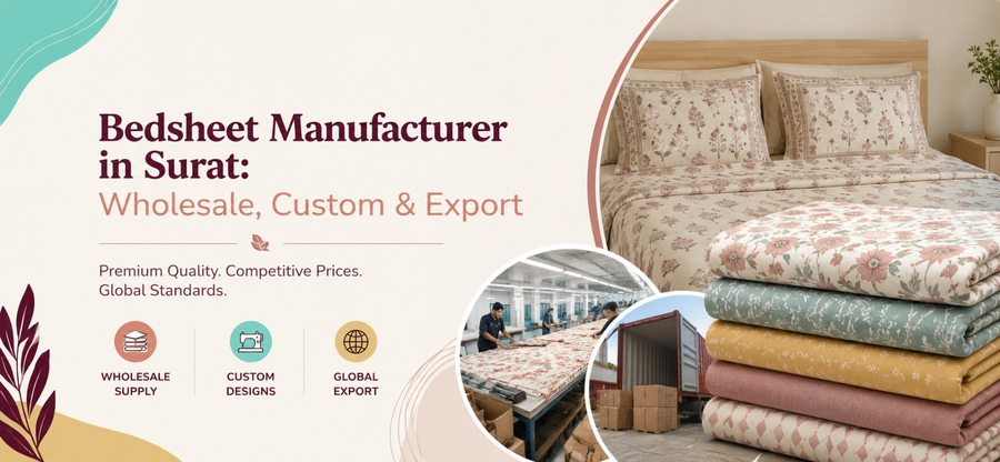 Bedsheet Manufacturer in Surat: Wholesale, Custom & Export