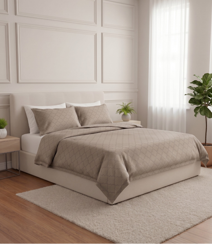 Mayra Mocha Brown King Size Cotton Bedsheet – Warm Elegant Bedding