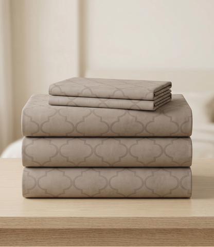 Mayra Mocha Brown King Size Cotton Bedsheet – Warm Elegant Bedding