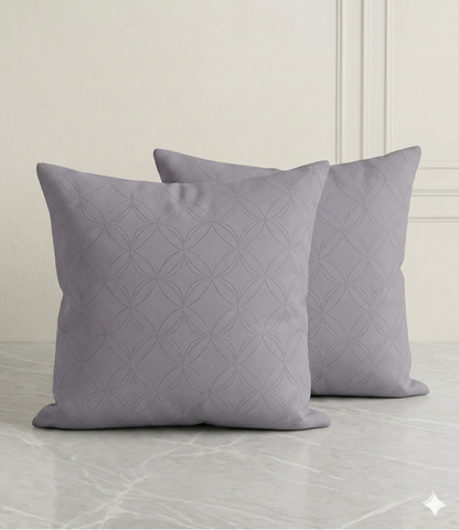 Mayra Silver Grey King Size Cotton Bedsheet – Premium Neutral Bedding
