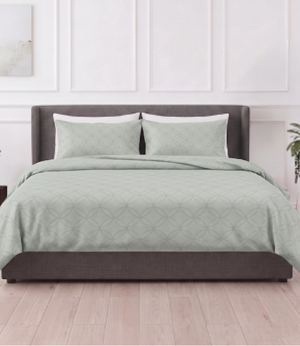 Mayra Tea Green King Size Cotton Bedsheet – Fresh Minimal Bedding