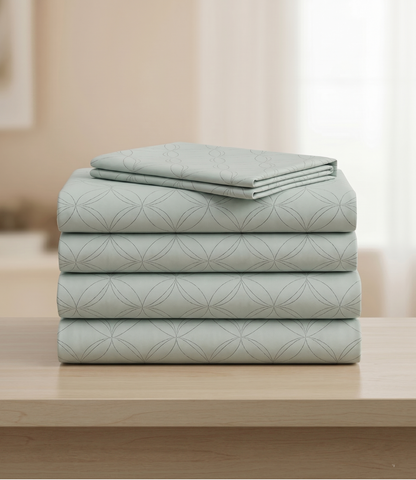 Mayra Tea Green King Size Cotton Bedsheet – Fresh Minimal Bedding