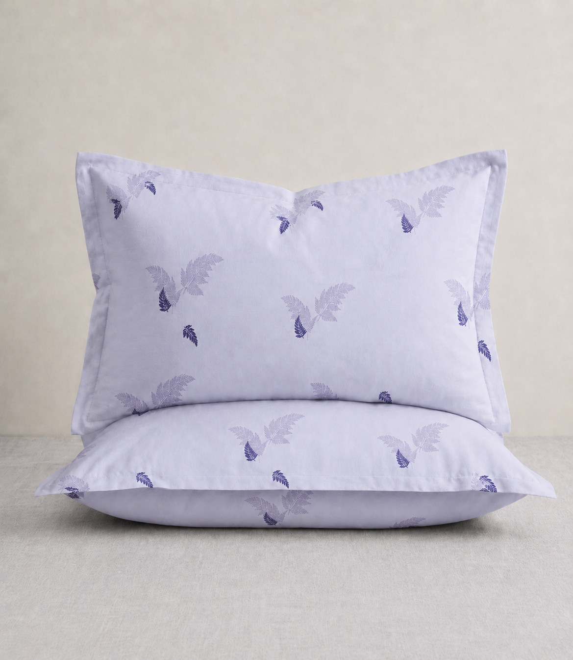 Elite Weave Lavender Fern King Size Cotton Bedsheet – Serene Botanical Elegance