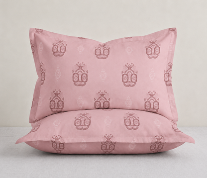 Elite Weave Blush Pink Medallion King Size Cotton Bedsheet – Soft Elegance & Everyday Comfort