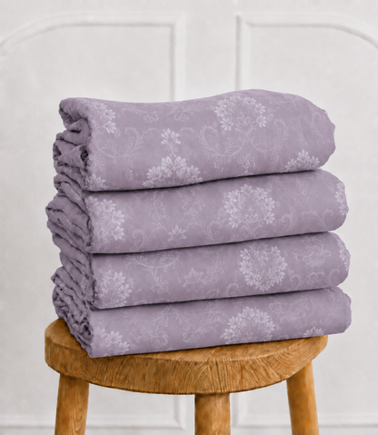 Elite Weave Lavender Floral Vine King Size Cotton Bedsheet – Serene Elegance & Everyday Comfort