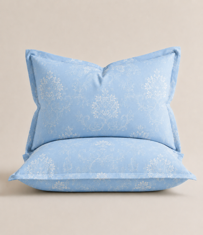 Elite Weave Sky Blue Floral Vine King Size Cotton Bedsheet – Refreshing Elegance & Everyday Comfort