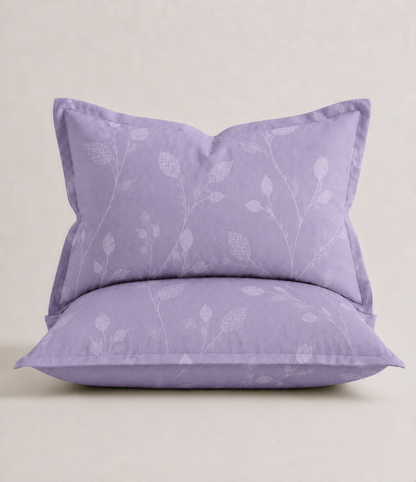 Elite Weave Lavender Botanical Vine King Size Cotton Bedsheet – Serene Elegance & Everyday Comfort