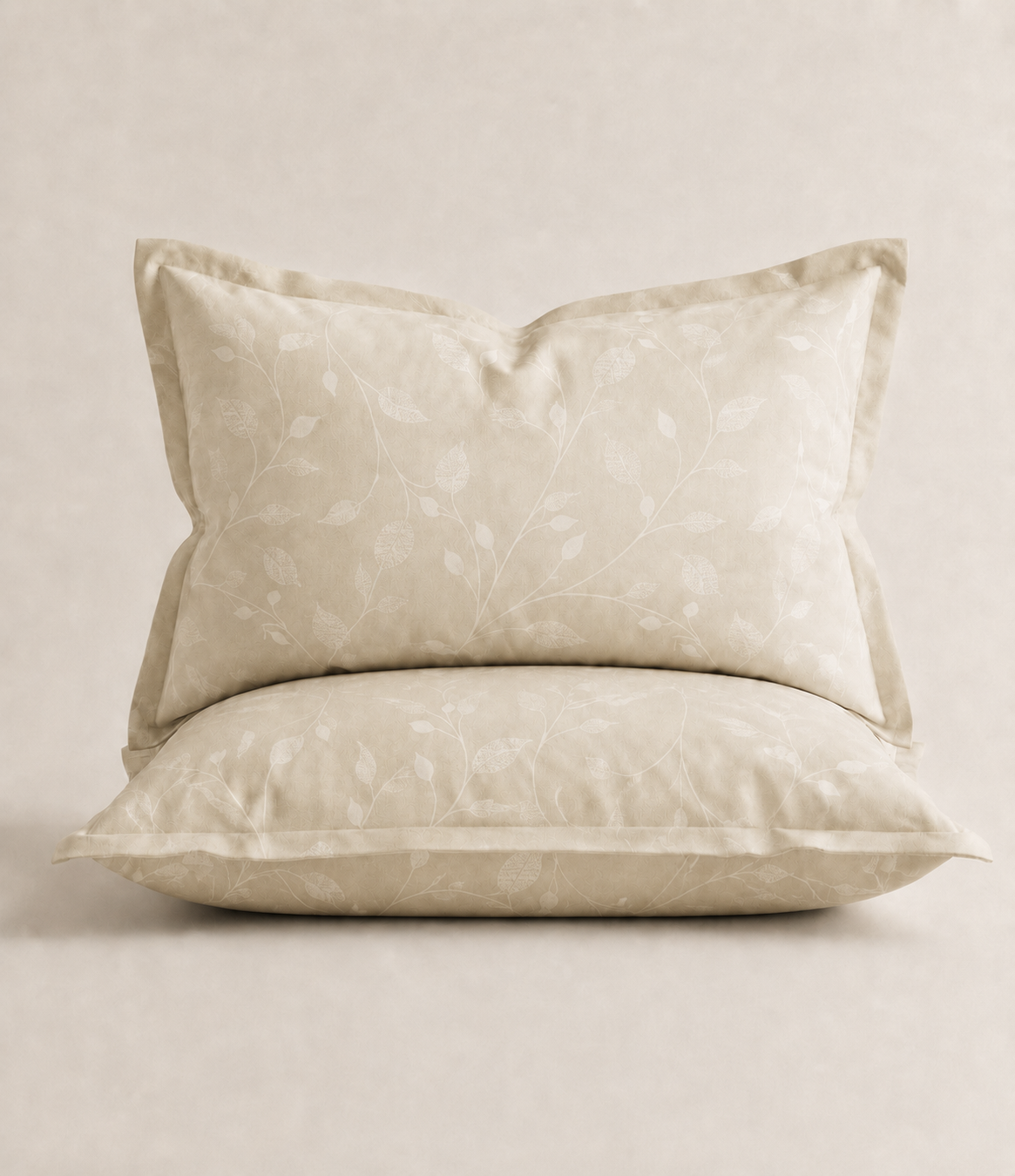 Elite Weave Ivory Botanical Vine King Size Cotton Bedsheet – Soft Elegance & Timeless Comfort