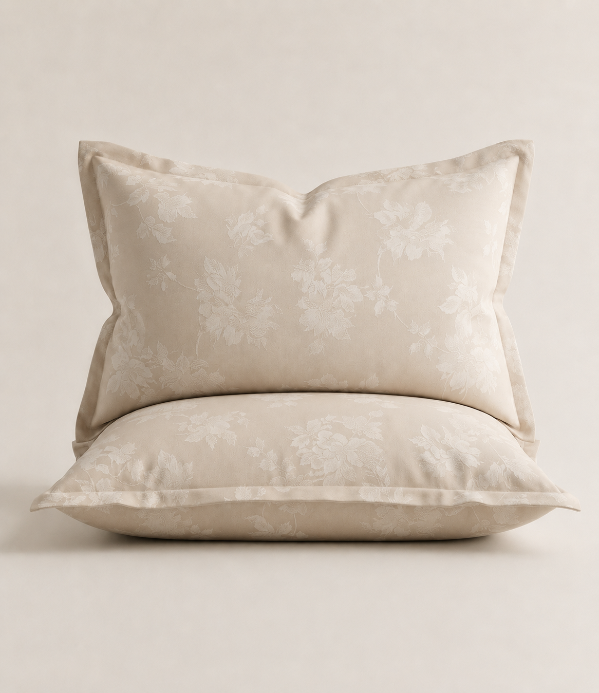 Elite Weave Beige Floral Blossom King Size Cotton Bedsheet – Elegant Charm & Everyday Comfort