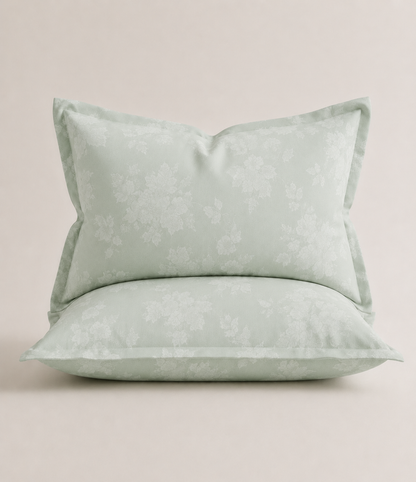 Elite Weave Sage Mint Floral Blossom King Size Cotton Bedsheet – Refreshing Elegance & Everyday Comfort