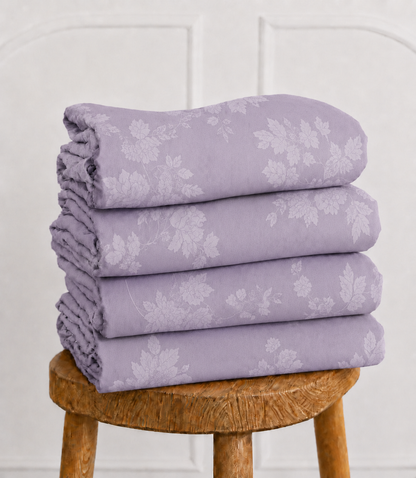 Elite Weave Lavender Floral Blossom King Size Cotton Bedsheet – Graceful Elegance & Everyday Comfort