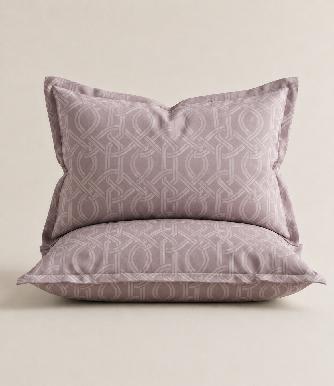 Elite Weave Taupe Interwoven Geometric King Size Cotton Bedsheet – Modern Elegance & Everyday Comfort