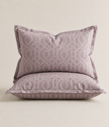 Elite Weave Taupe Interwoven Geometric King Size Cotton Bedsheet – Modern Elegance & Everyday Comfort