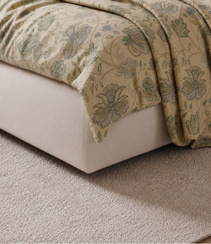Dream World Beige Floral King Size Cotton Bedsheet – Vintage Garden Premium Comfort