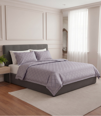 Mayra Silver Grey King Size Cotton Bedsheet – Minimal Modern Bedding