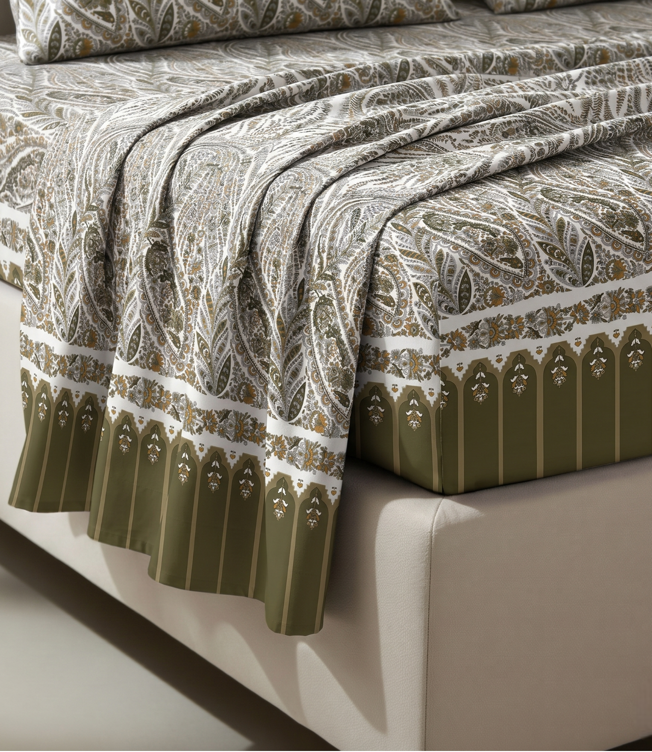 Heritage King Size Cotton Bedsheet - Premium 100% Pure Cotton Bedsheet