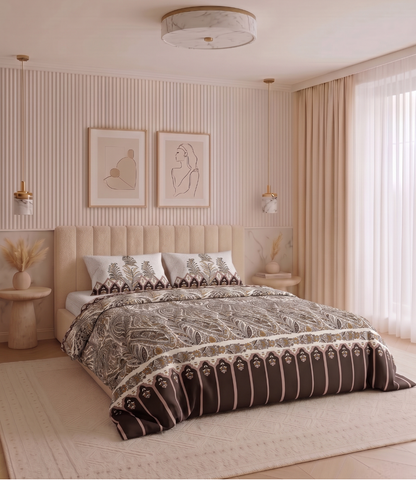 Heritage King Size Cotton Bedsheet - Premium Pure Cotton Bed Linen