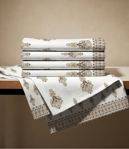 Heritage King Size Cotton Bedsheet - Pure Cotton Luxury Bed Linen