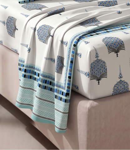 Heritage King Size Cotton Bedsheet - Premium Pure Cotton Bedding