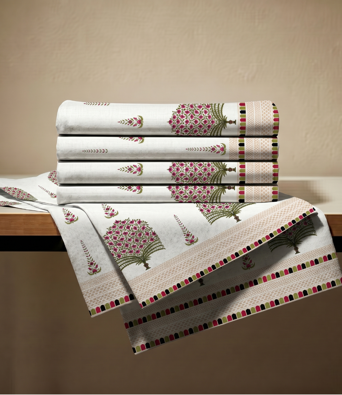 Heritage King Size Cotton Bedsheet - Luxury 100% Pure Cotton Bedding