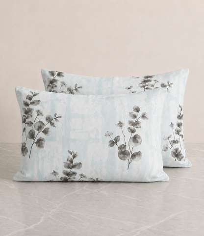 Arizona Mist Blue Eucalyptus King Size Cotton Bedsheet – Serene Botanical Comfort
