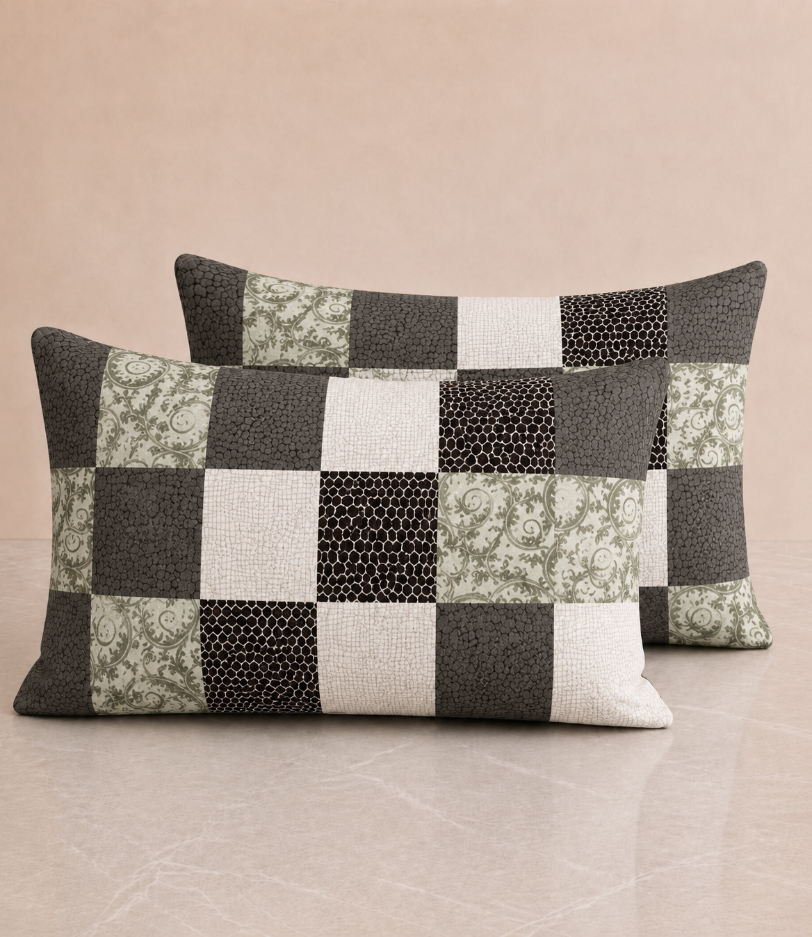 Arizona Urban Mosaic King Size Cotton Bedsheet – Contemporary Patchwork Comfort