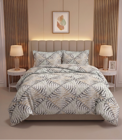 Feel Good Queen Size Pure Cotton Bedsheet - Happiness Blooms Design | Uplifting Cotton Bedding