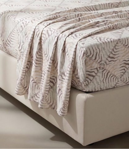 Feel Good Queen Size Pure Cotton Bedsheet - Happiness Blooms Design | Uplifting Cotton Bedding